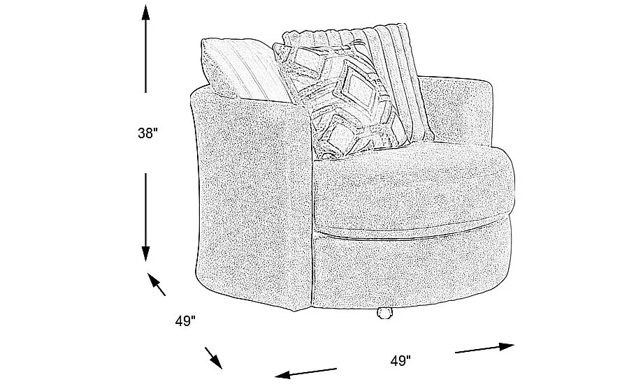 Moreau Street Gray Swivel Accent Chair