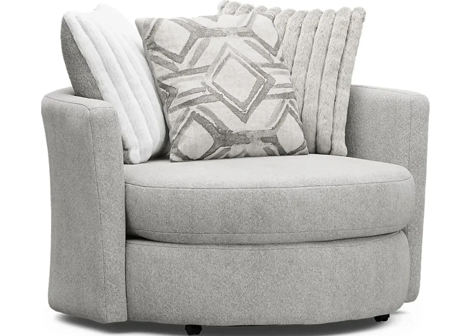 Moreau Street Gray Swivel Accent Chair