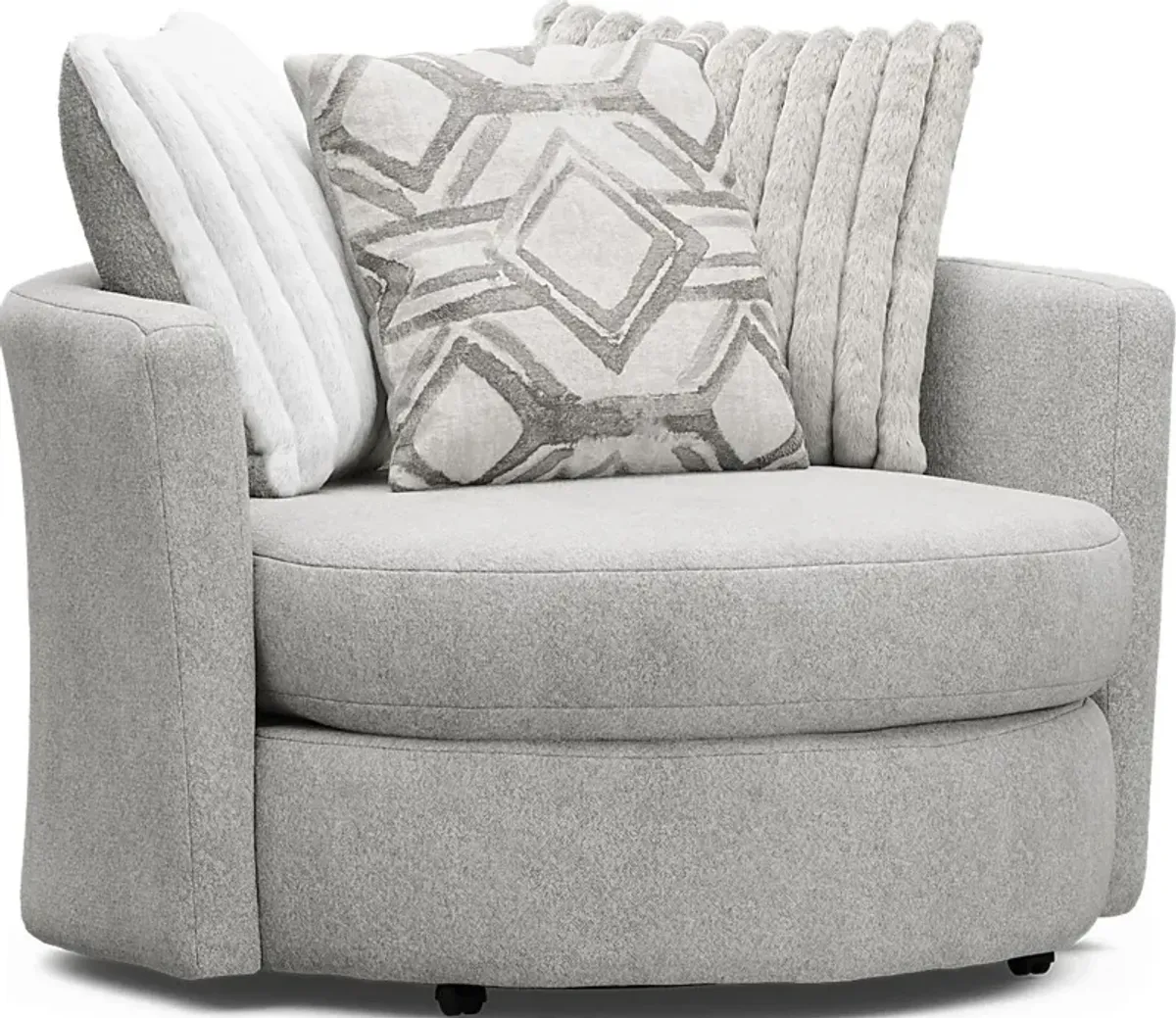 Moreau Street Gray Swivel Accent Chair