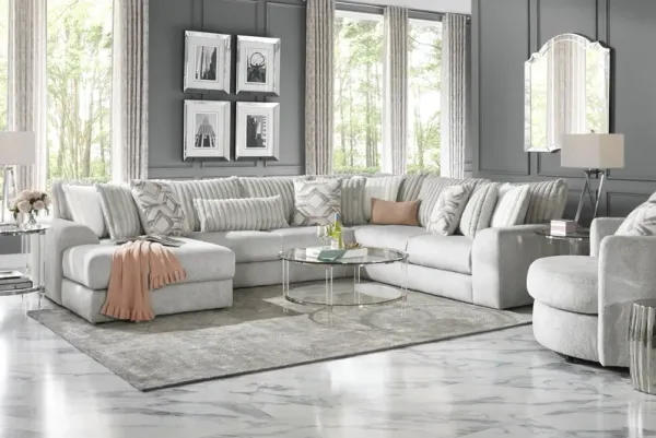 Moreau Street Gray 6 Pc Sectional Living Room