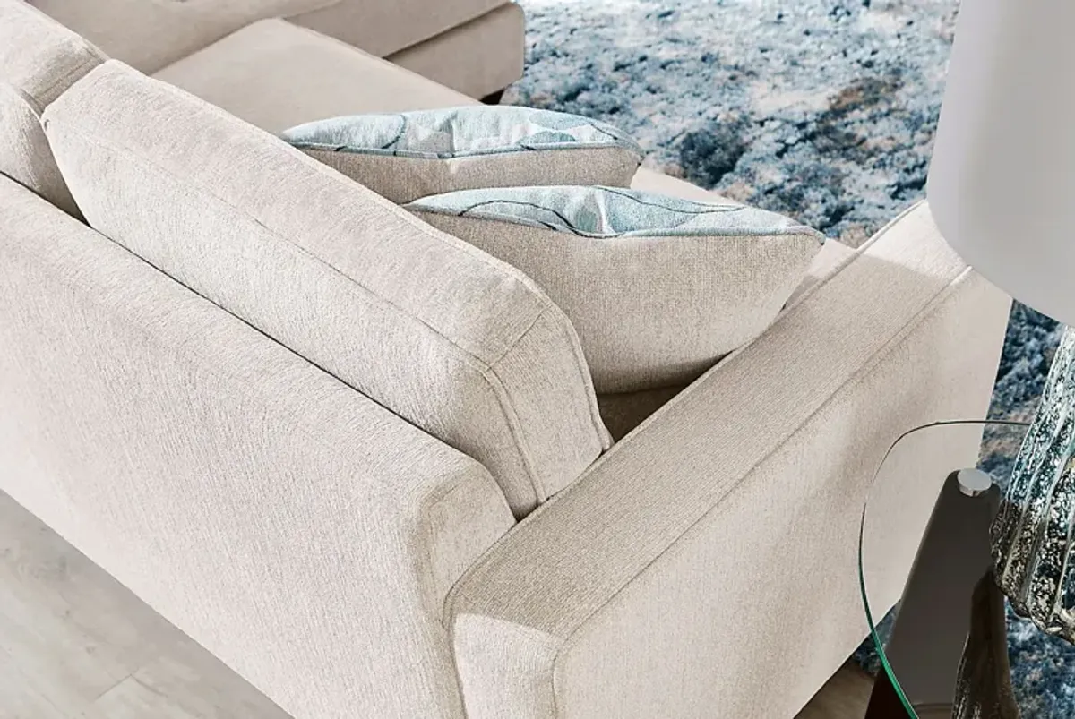 Alanis Bay White Gel Foam Sleeper Chaise