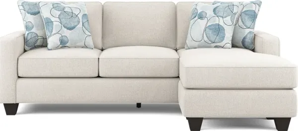 Alanis Bay White Gel Foam Sleeper Chaise