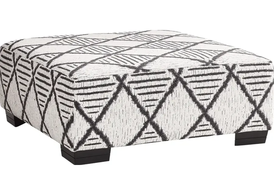 Highland Square Black Cocktail Ottoman