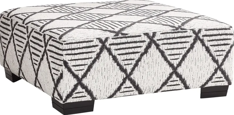 Highland Square Black Cocktail Ottoman