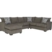 Copley Court Pewter 2 Pc Sleeper Sectional
