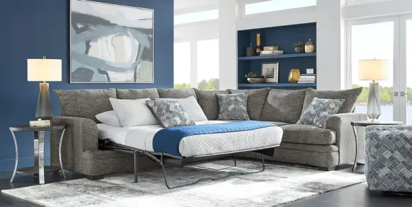 Copley Court Pewter 2 Pc Sleeper Sectional