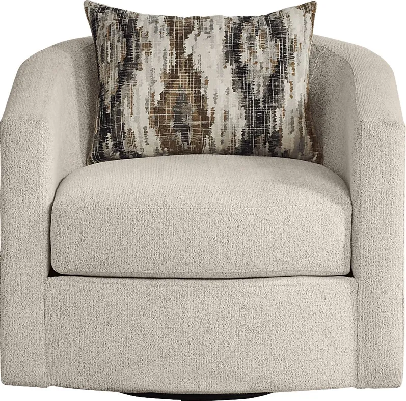 Wildwood Grove Beige Swivel Chair