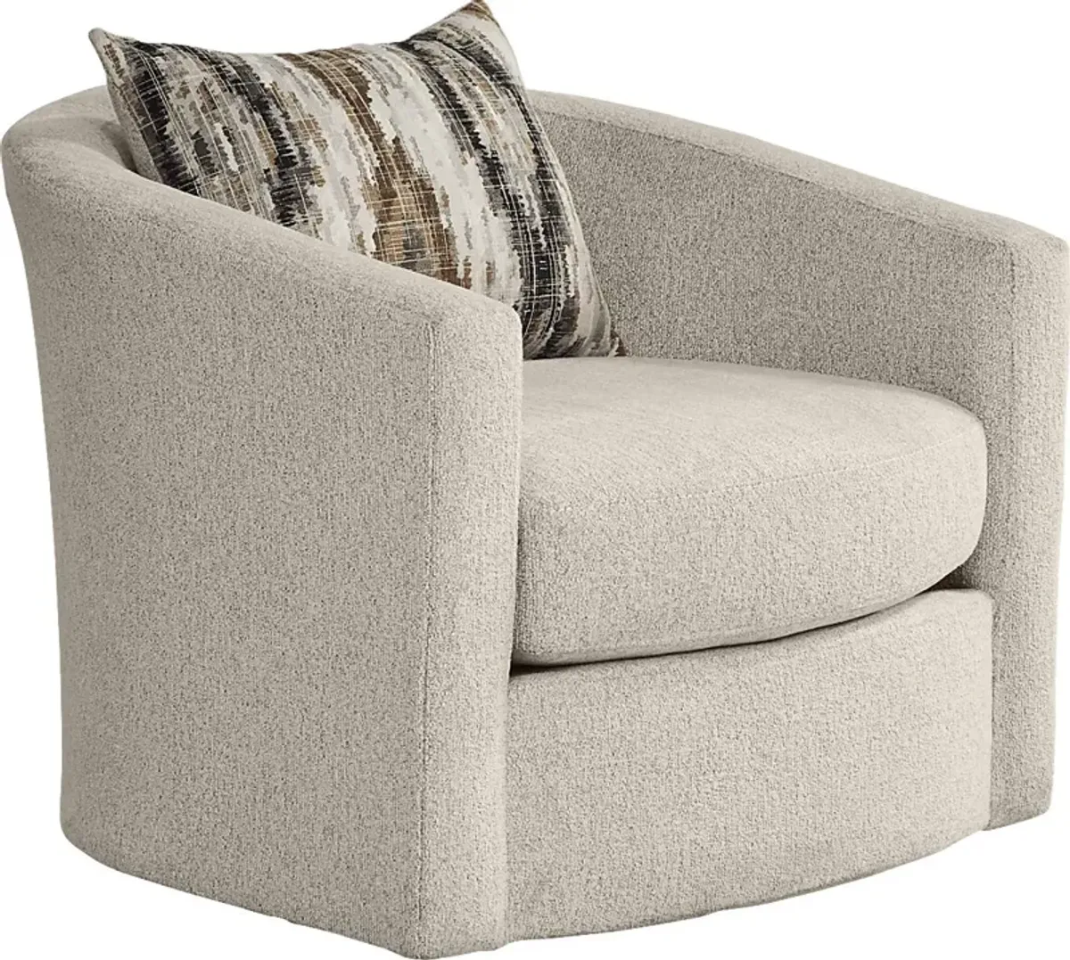 Wildwood Grove Beige Swivel Chair