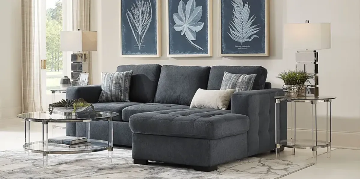 Kirkwell Blue 2 Pc Sleeper Sectional