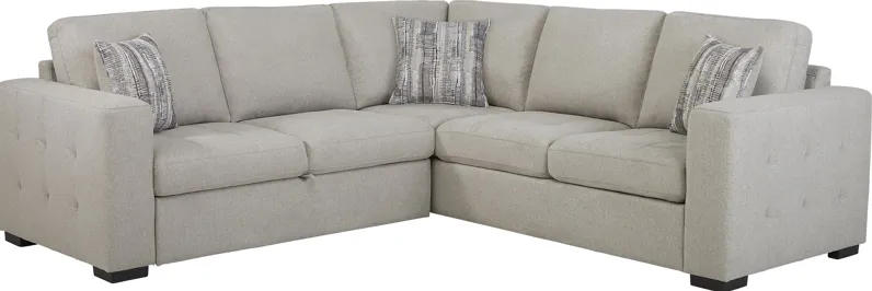 Kirkwell Gray 2 Pc Sleeper Sectional