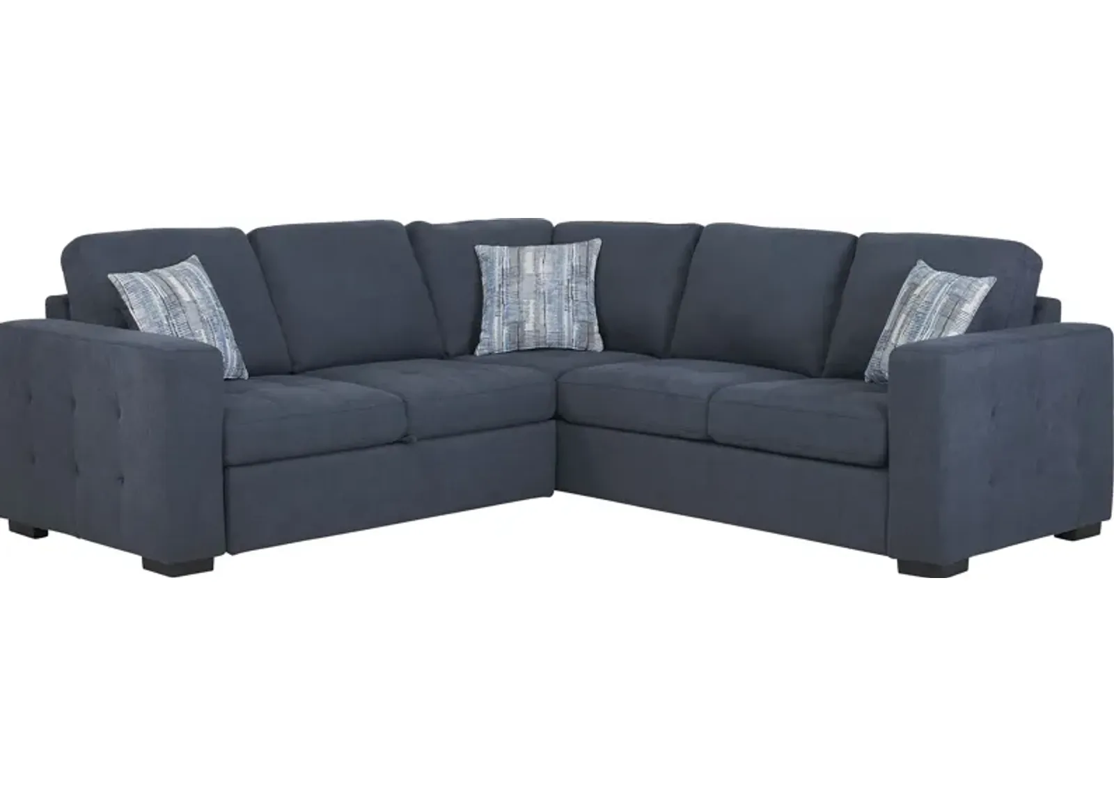 Kirkwell Blue 2 Pc Sleeper Sectional