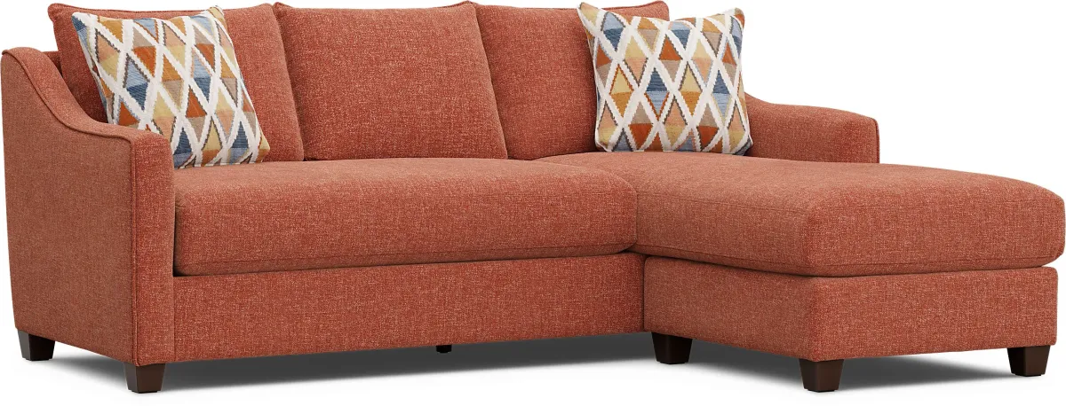 Soho Place Russet 6 Pc Living Room with Sleeper Chaise Sofa