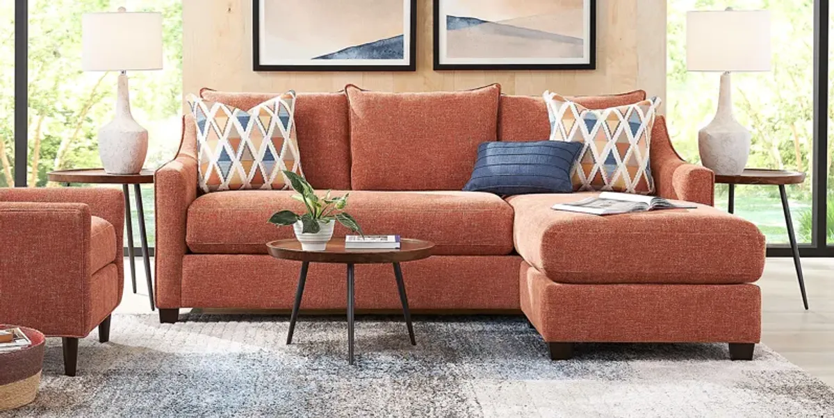 Soho Place Russet 6 Pc Living Room with Sleeper Chaise Sofa