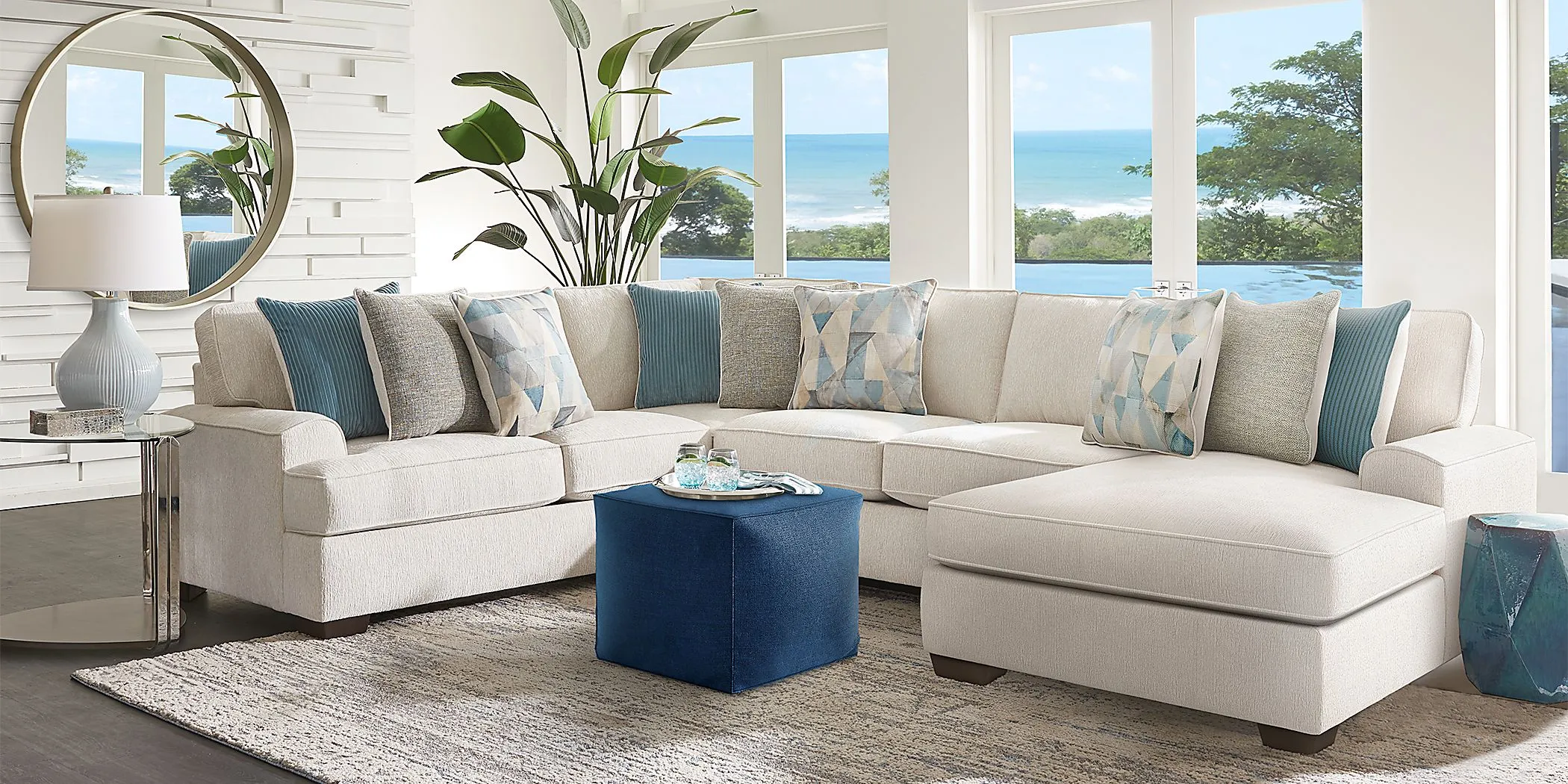 Sandia Heights Gray Chenille Fabric Sofa - Rooms To Go