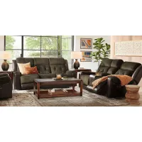 Capwood Brown 7 Pc Living Room with Power Reclining Sofa