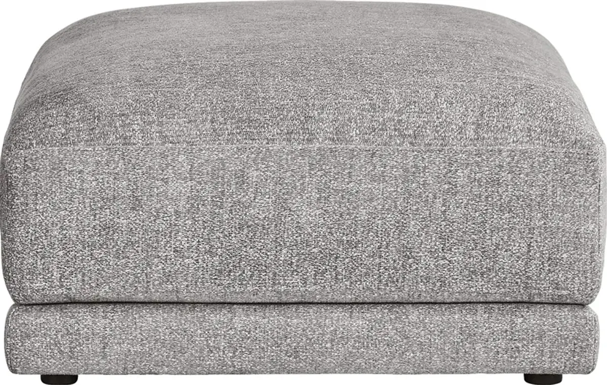 Latham Court Gray Ottoman