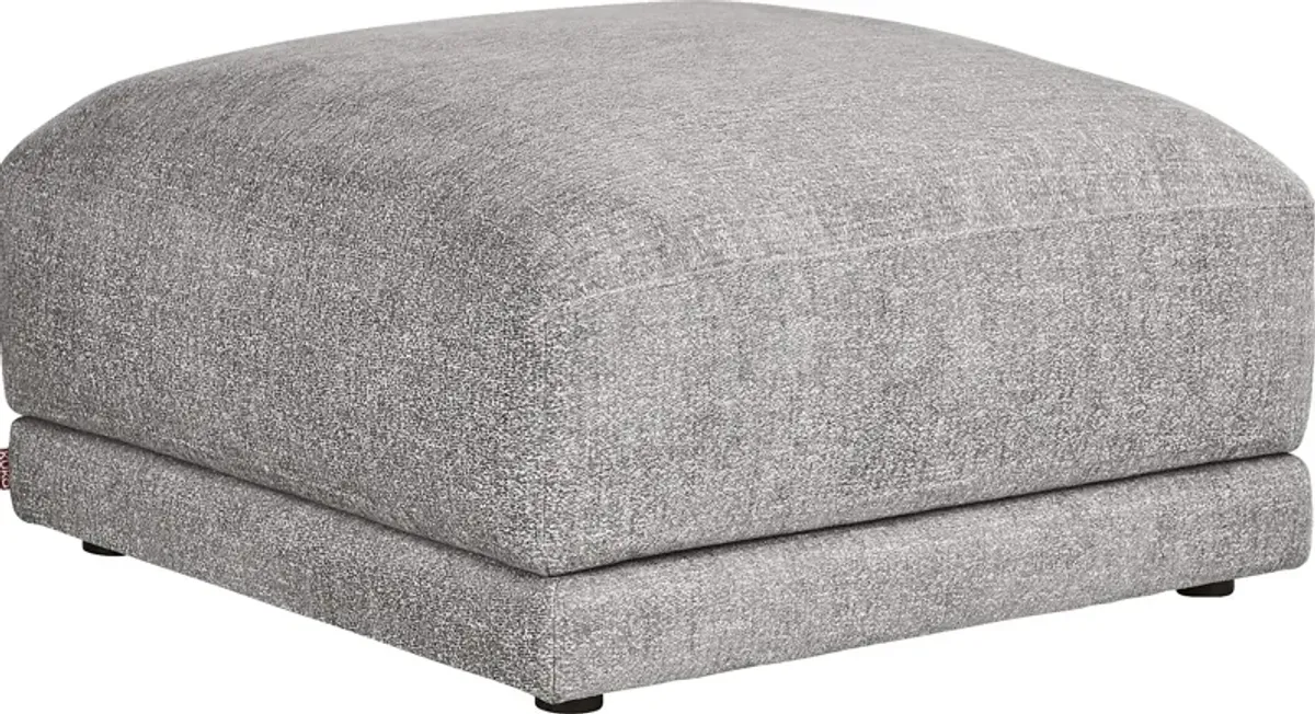 Latham Court Gray Ottoman