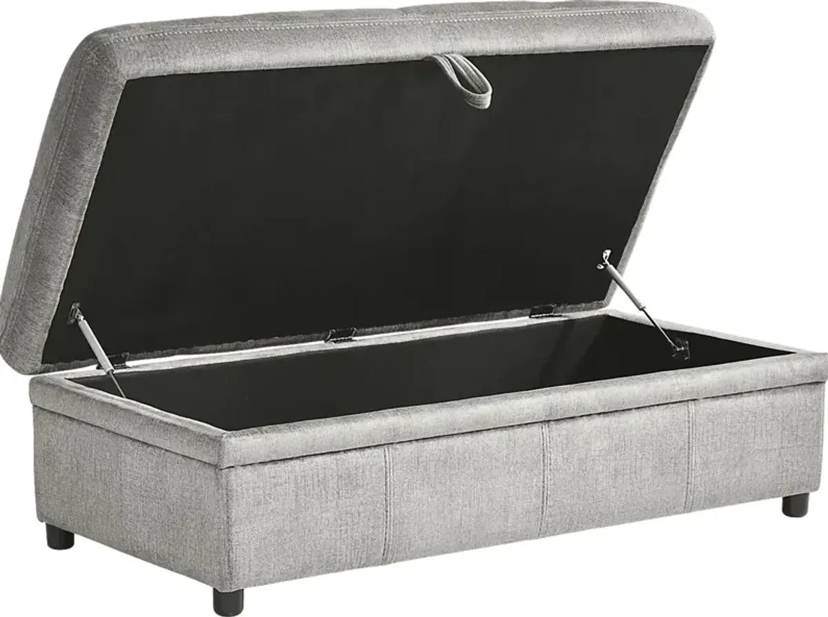 Cashton Heights Gray Storage Ottoman