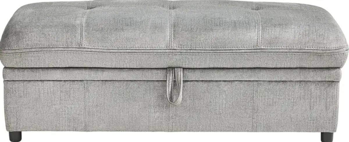 Cashton Heights Gray Storage Ottoman