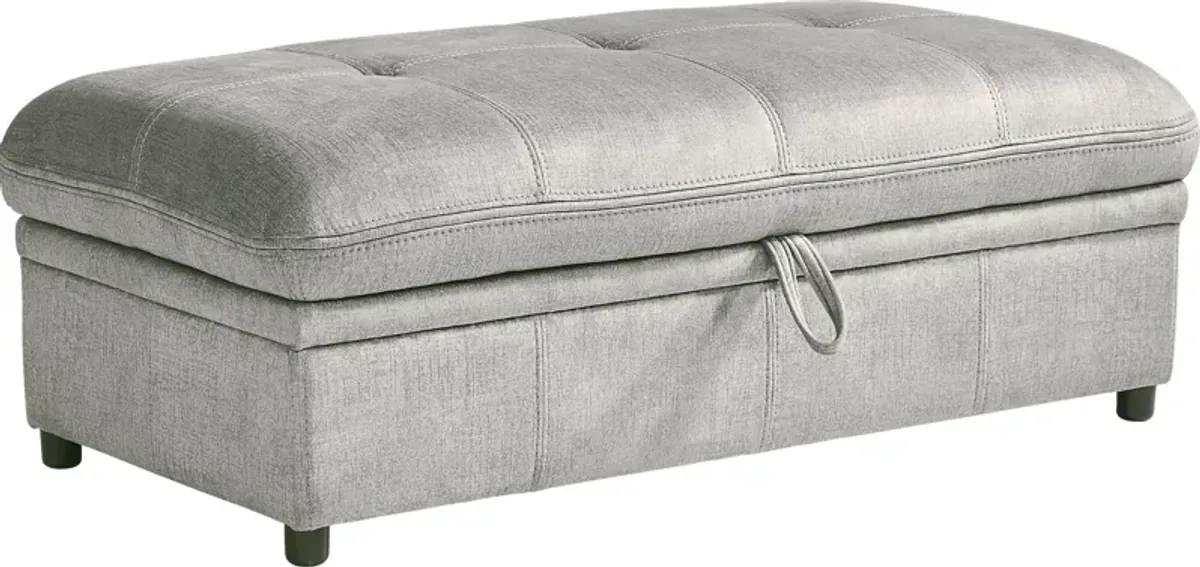 Cashton Heights Gray Storage Ottoman