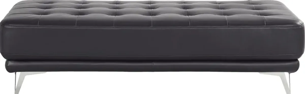 Hudson Heights Black Cocktail Ottoman