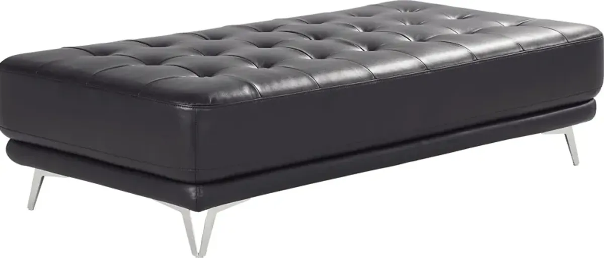 Hudson Heights Black Cocktail Ottoman