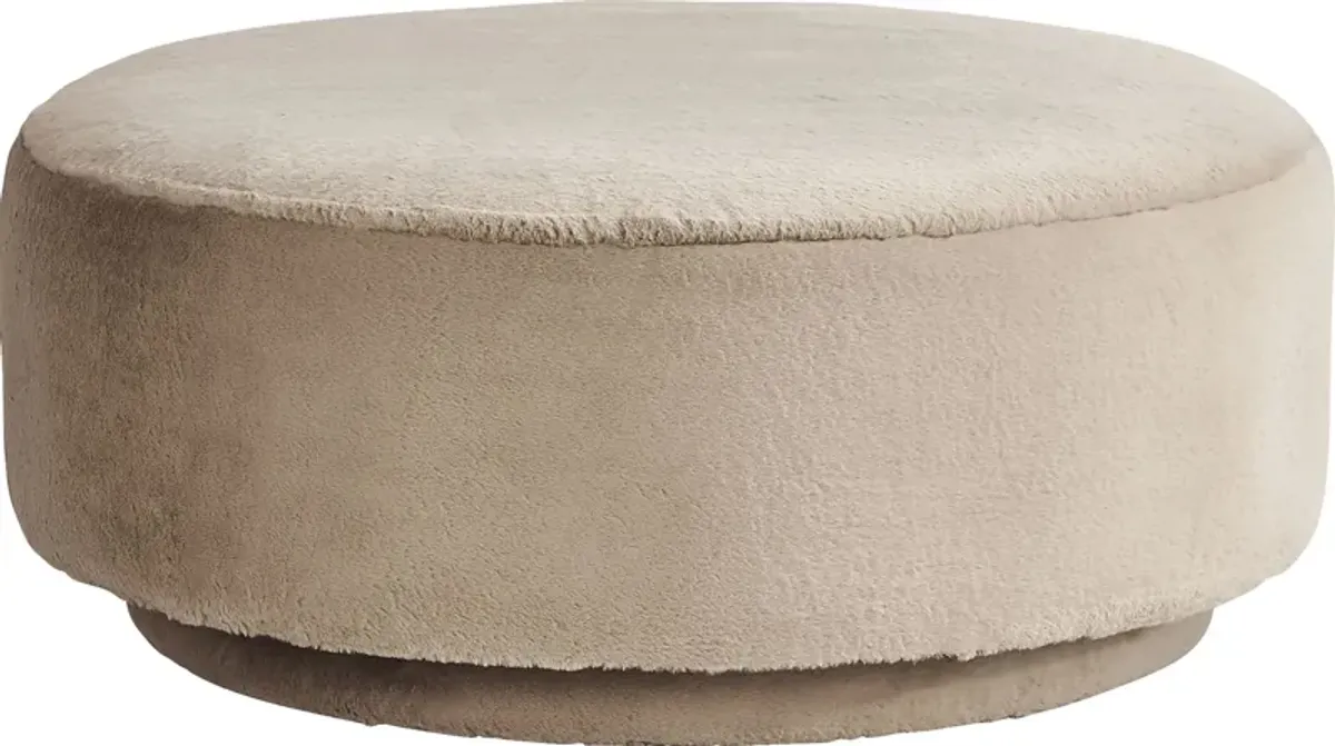 Wexley Beige Cocktail Ottoman