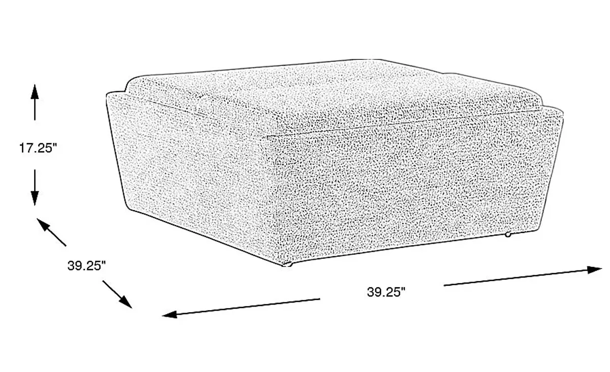 Rogan Place Off-White Storage Ottoman