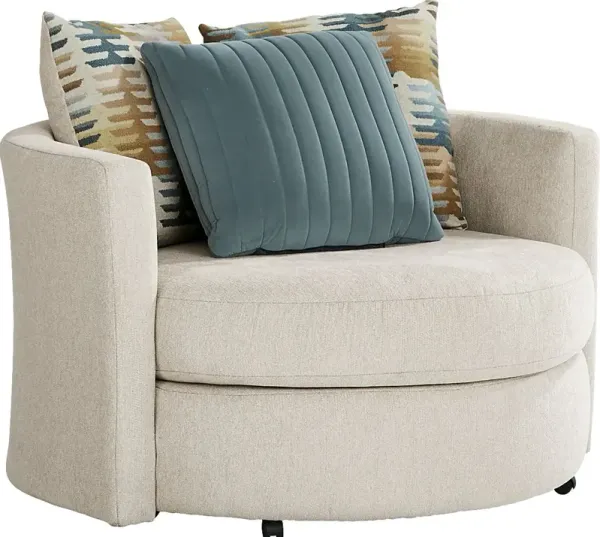 Brookeville White Swivel Chair