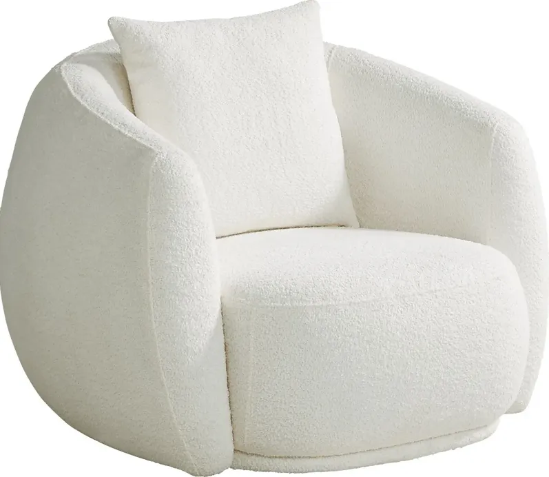 Soho Avenue White Swivel Chair