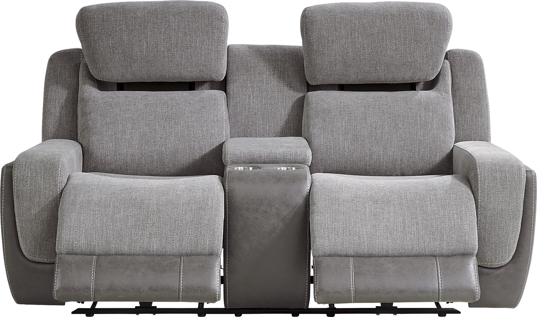 State Street Gray 5 Pc Dual Power Reclining Living Room