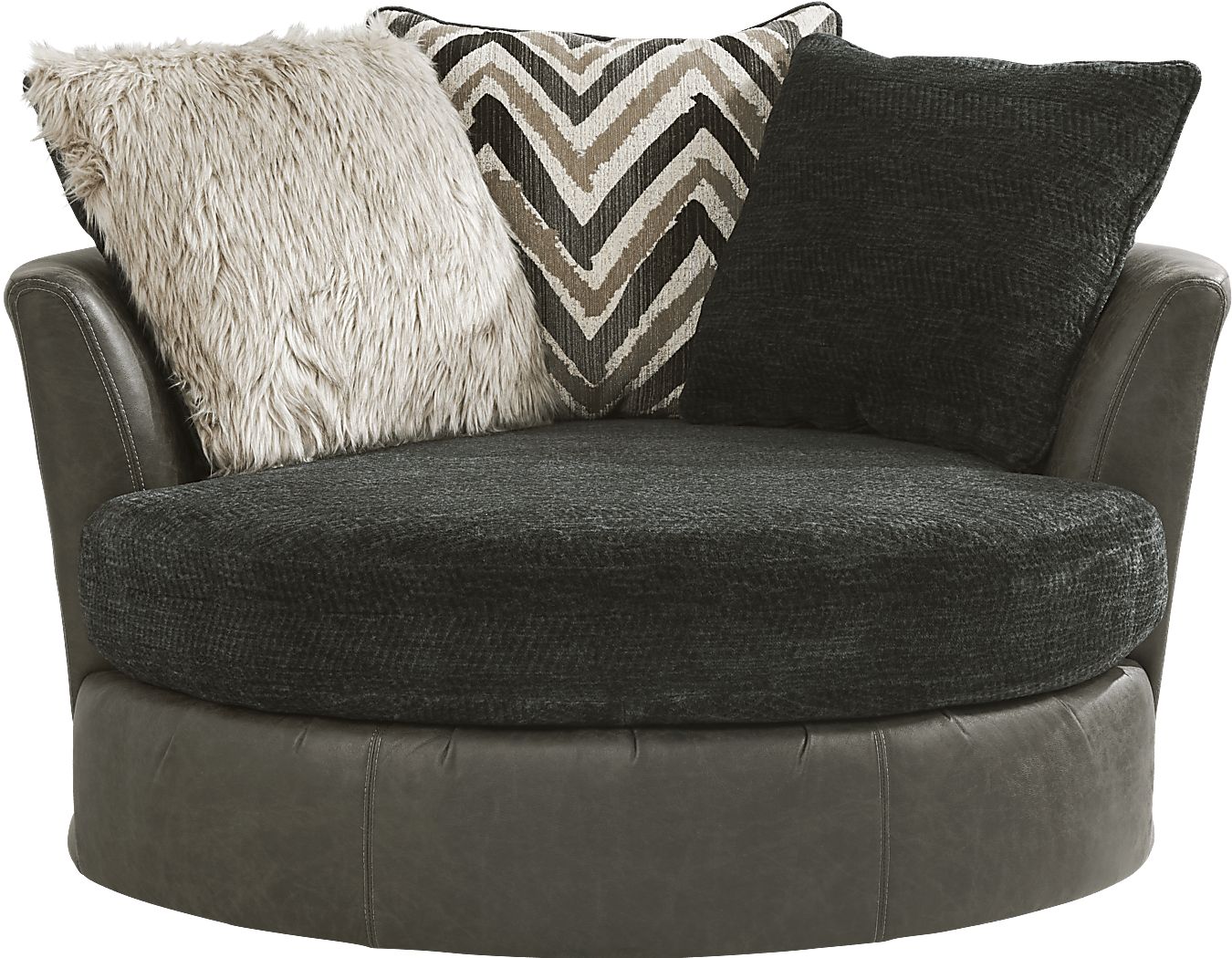 Novelia Black Swivel Chair