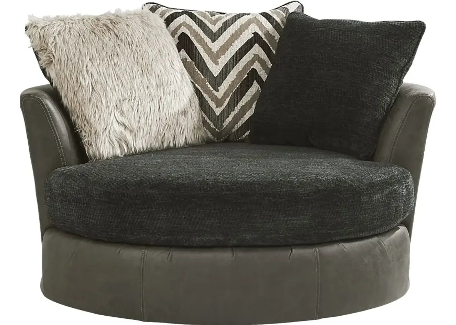 Novelia Black Swivel Chair