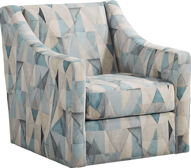Bramfield Blue Swivel Accent Chair by Rooms To Go