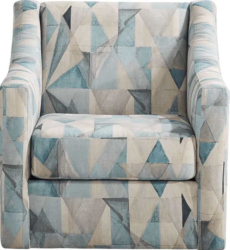 Birsppy Belham Living Geo Accent Blue Gray Geometric Color Chair