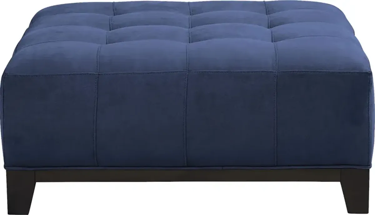 Metro Midnight Microfiber Cocktail Ottoman