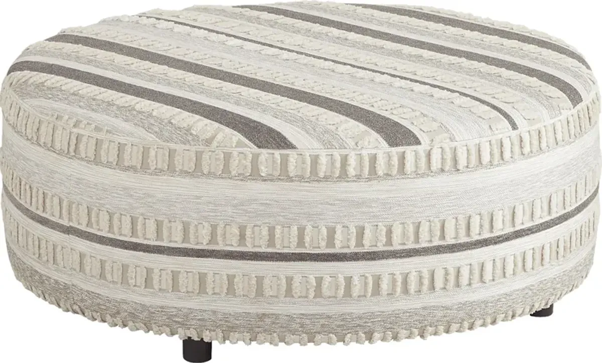 Aberlin Court Beige Cocktail Ottoman