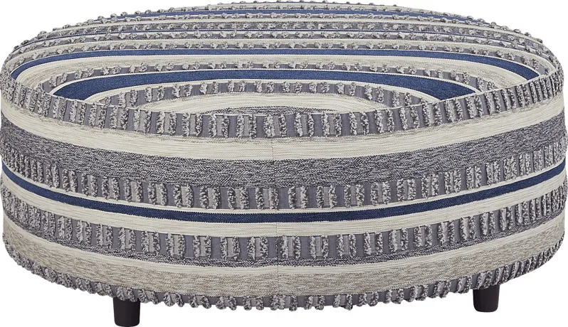 Aberlin Court Blue Cocktail Ottoman