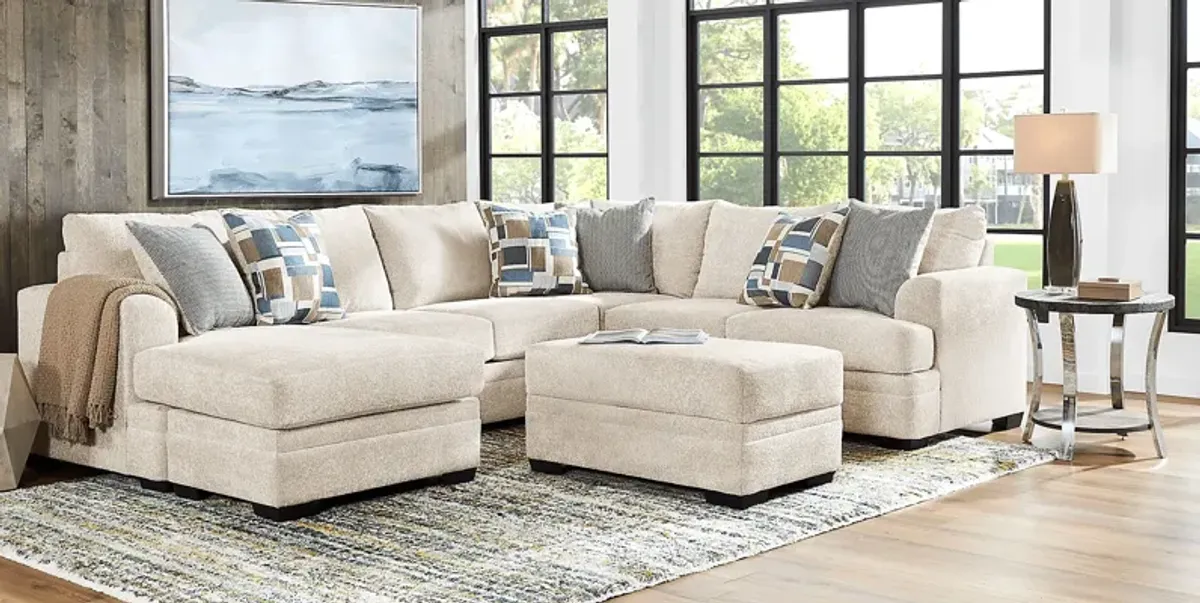 Copley Place Linen 3 Pc Sleeper Sectional Living Room