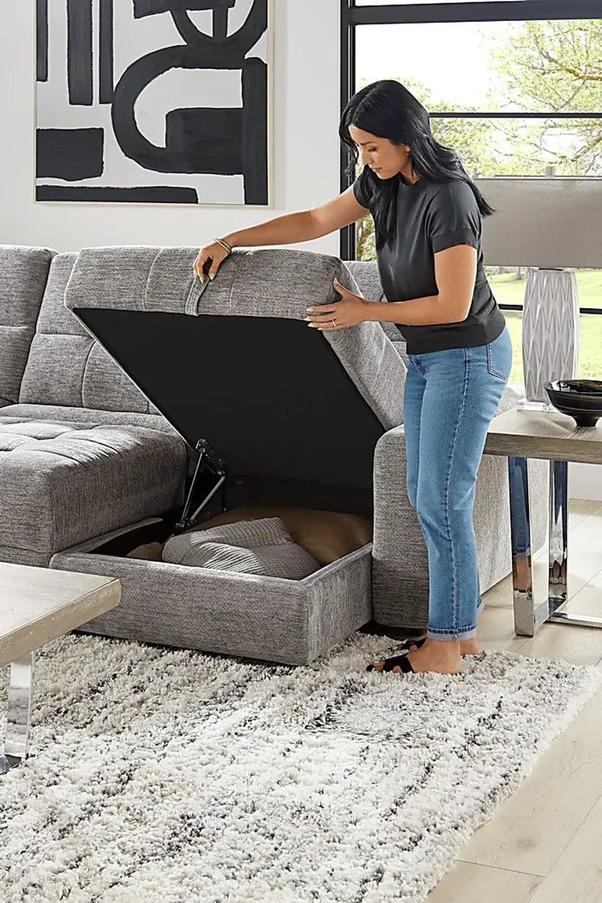 Meriwether Gray 3 Pc Power Slider Sectional