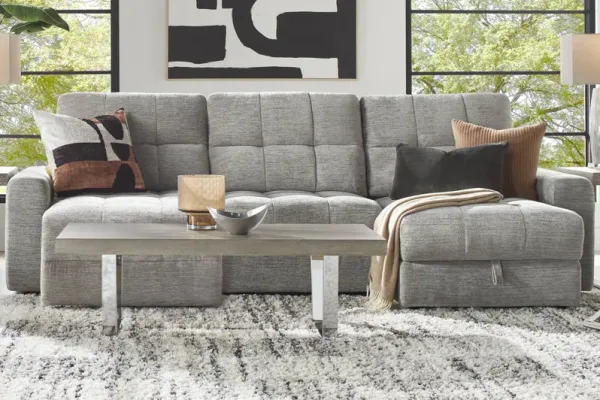 Meriwether Gray 3 Pc Power Slider Sectional