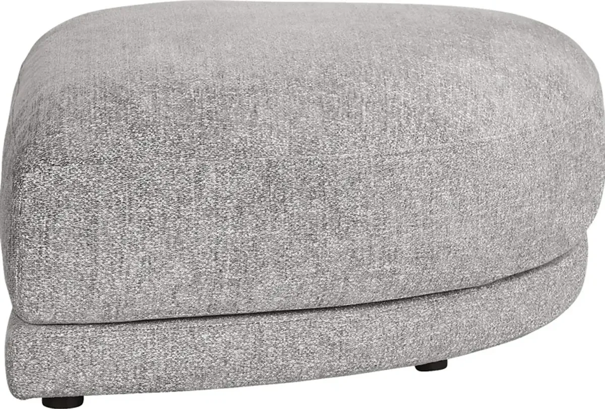 Latham Court Gray Pie Bumper Ottoman