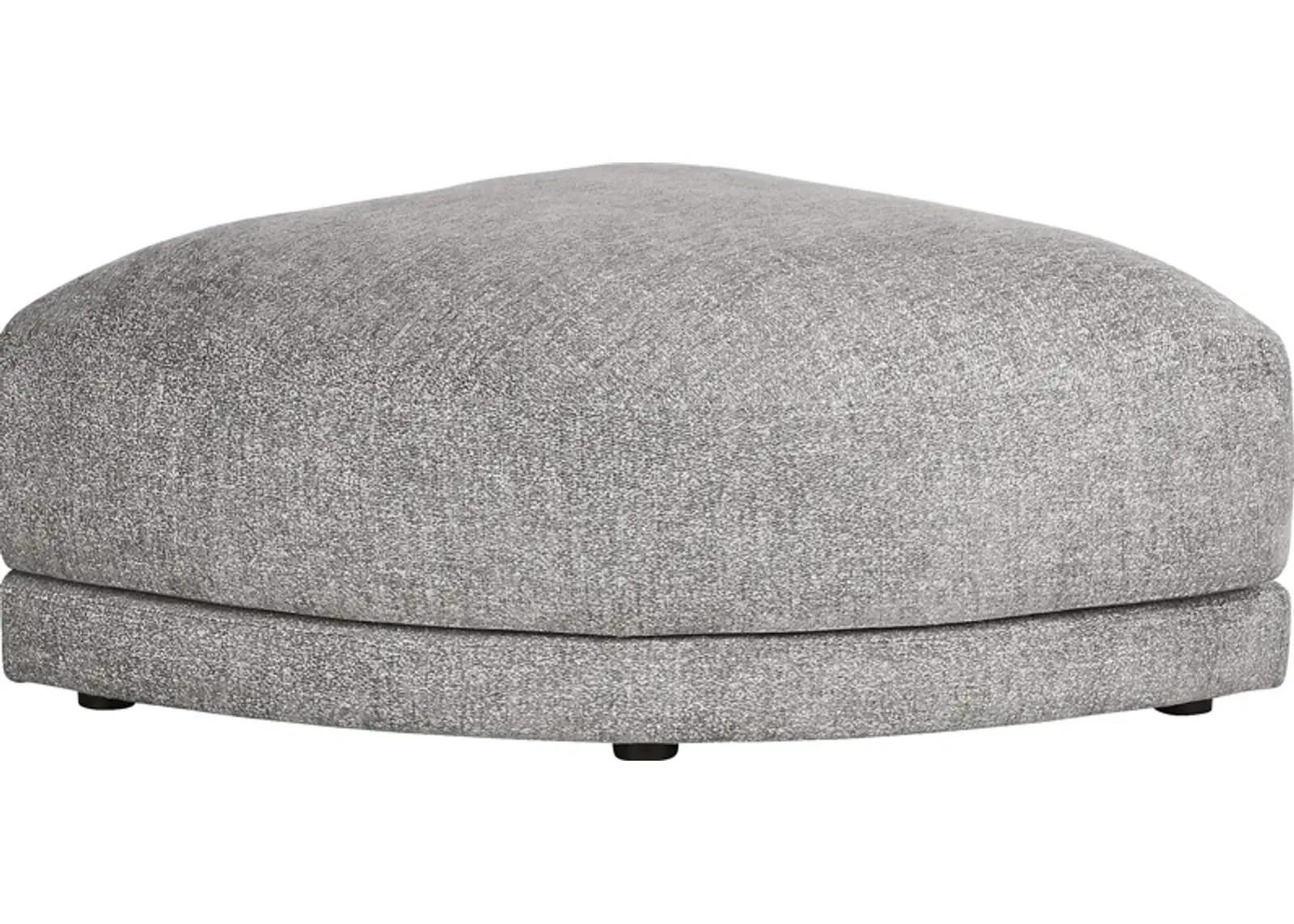 Latham Court Gray Pie Bumper Ottoman