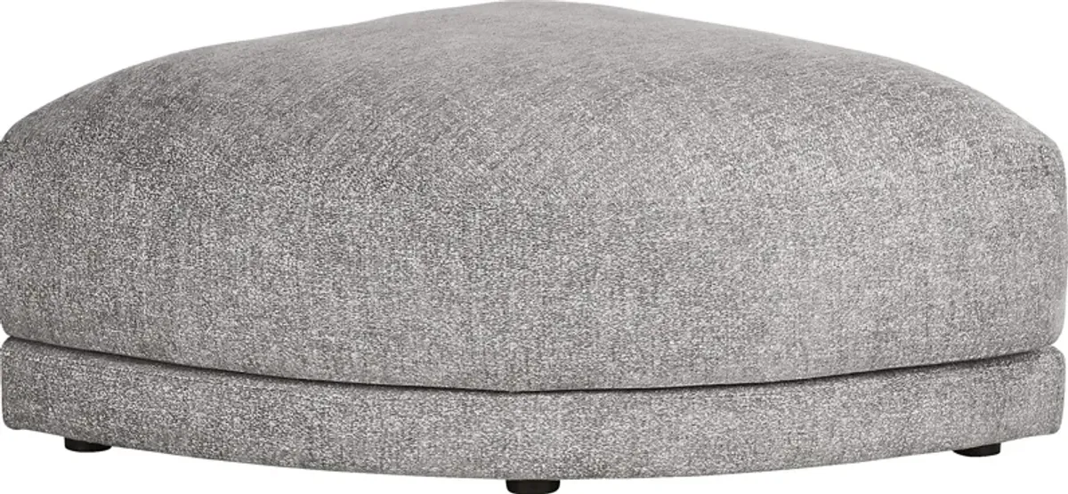 Latham Court Gray Pie Bumper Ottoman