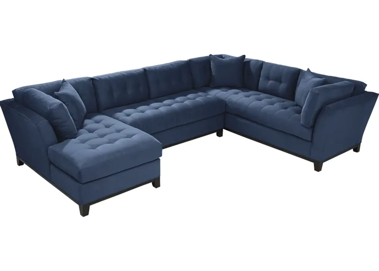 Metro Midnight Microfiber 3 Pc Sectional