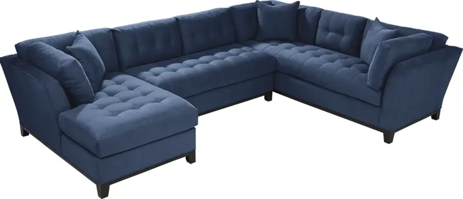 Metro Midnight Microfiber 3 Pc Sectional