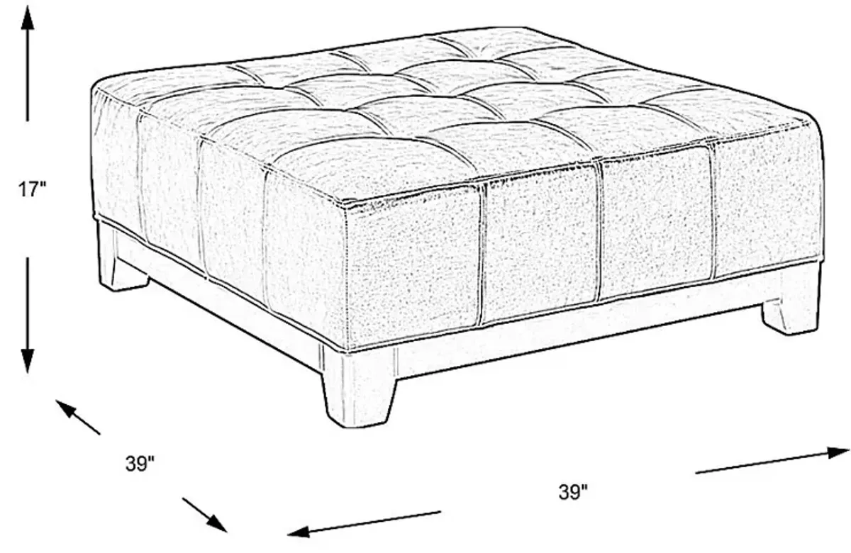 Palm Springs Slate Cocktail Ottoman