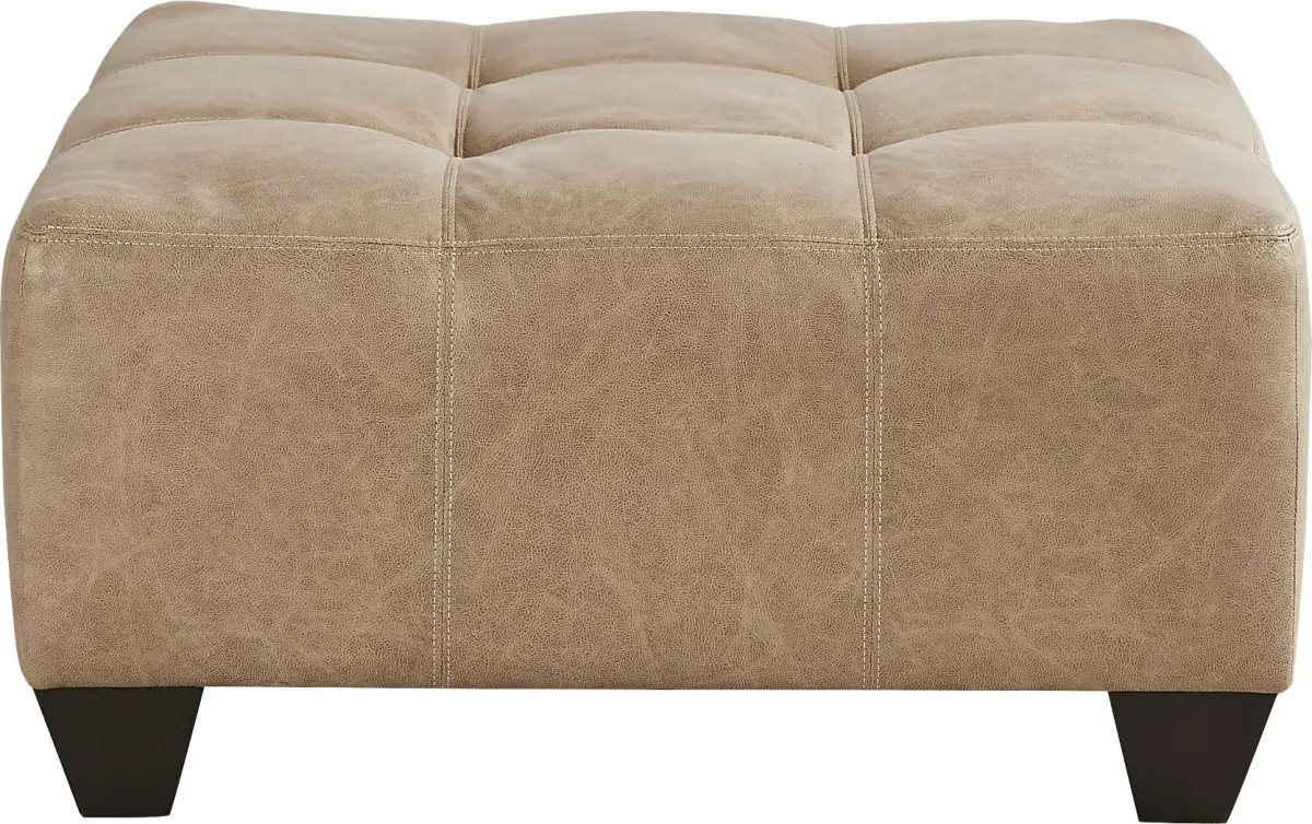 Murphy Beige Cocktail Ottoman