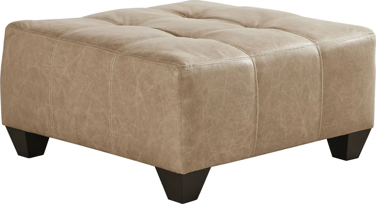 Murphy Beige Cocktail Ottoman