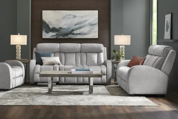 Copperfield Gray 2 Pc Living Room with Dual Power Reclining Sofa